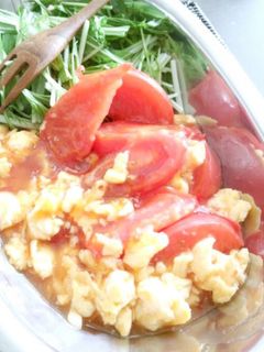 トマトとタマゴ炒め~スィートチリ味~-レシピのメイン写真