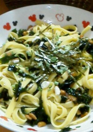 食物繊維たっぷり★納豆わかめパスタ-レシピのメイン写真