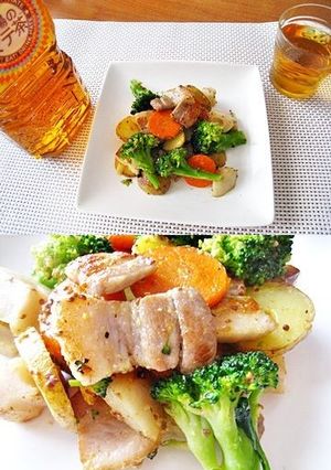 ハーブ豚と野菜の粒マスタード炒め-レシピのメイン写真