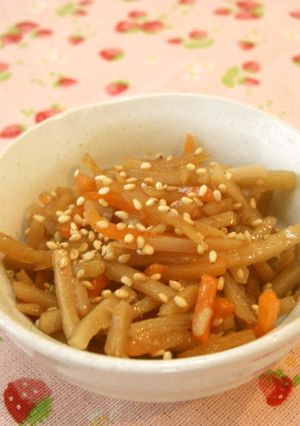 水煮パックでお手軽きんぴら（すき焼きタレ-レシピのメイン写真