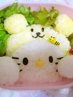 キャラ弁 蜂ベアーキティ-レシピのメイン写真