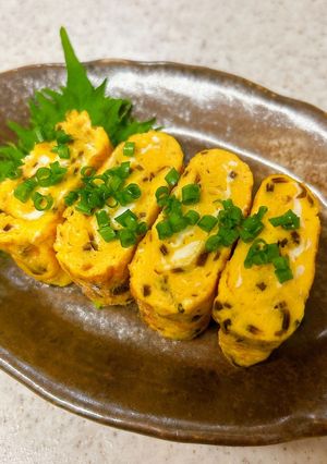 塩昆布と麺つゆだけで簡単美味しい♪卵焼き-レシピのメイン写真