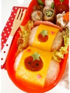 キャラ弁*簡単♪トマトちゃん♡おにぎり-レシピのメイン写真