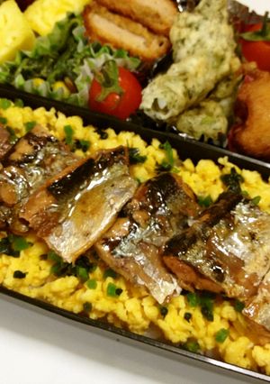 さんまの蒲缶☆見事に丼!-レシピのメイン写真