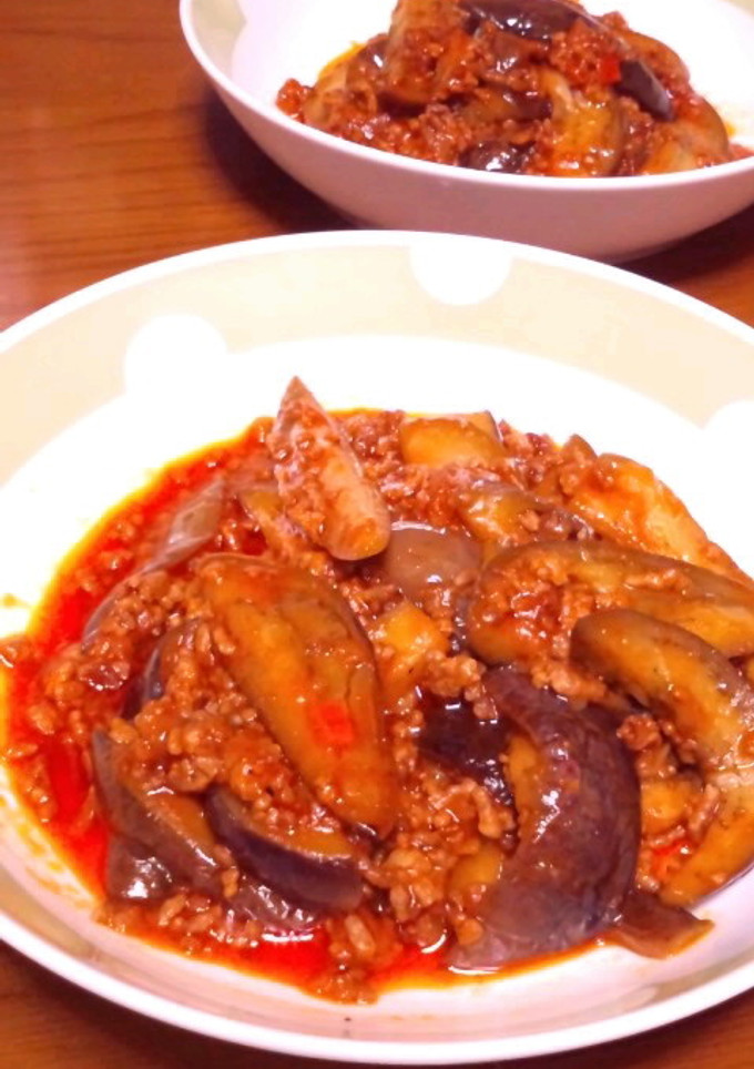 なすと挽き肉のトマトソース炒め♪-レシピのメイン写真