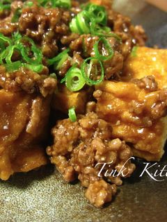 ひき肉と厚揚げの甘辛炒め-レシピのメイン写真