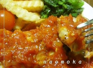 チキンソテー♡トマトガーリックソース-レシピのメイン写真