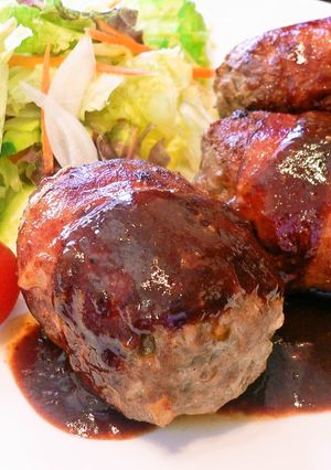 くるっと☆ベーコン巻きハンバーグ❤-レシピのメイン写真