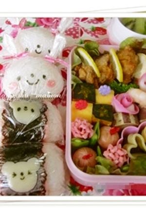 かわいい＊ラップ付きおにぎり☆うさちゃん-レシピのメイン写真