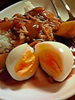 豚えのき野菜カレー茹で卵のせ-レシピのメイン写真
