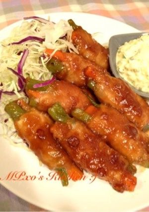 揚げないチキン南蛮ロールで野菜も食べる☆-レシピのメイン写真