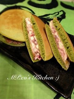 HM*抹茶どら焼きinクリームチーズあん-レシピのメイン写真