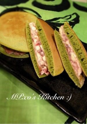 HM*抹茶どら焼きinクリームチーズあん-レシピのメイン写真