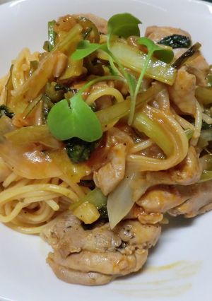 あるもの野菜と鶏もも肉のナポリタン☆-レシピのメイン写真