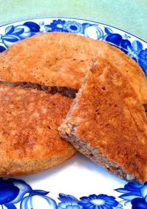 バナナとクルミのもっちりパンケーキ-レシピのメイン写真