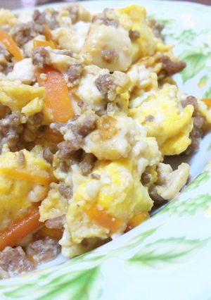 ご飯に合うよ！我が家の炒り豆腐。-レシピのメイン写真