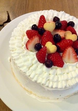 ふわふわスポンジ♡デコレーションケーキ-レシピのメイン写真