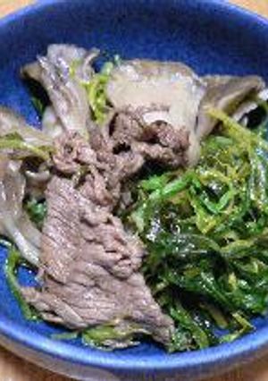 水菜と牛肉の煮びたし-レシピのメイン写真