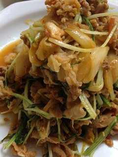 豚と水菜のピリ辛味噌キムチ-レシピのメイン写真