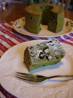 抹茶と栗の和風シフォンケーキ-レシピのメイン写真