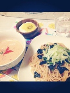 ホタルイカの沖漬けパスタ-レシピのメイン写真