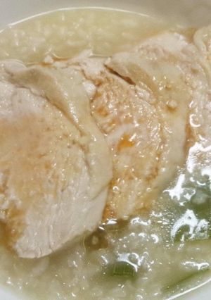 やわらか鶏むね肉の中華風お粥♪　-レシピのメイン写真