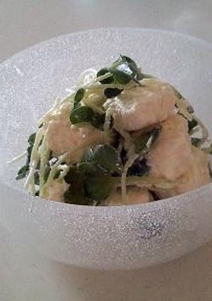 塩こうじ漬けクリームチーズのかいわれ和え-レシピのメイン写真