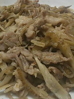 豚肉とごぼうの塩麹炒め-レシピのメイン写真