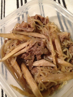 (覚書)牛肉とゴボウの煮物-レシピのメイン写真