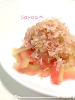 夏バテ対策♡スイカの皮の簡単漬け物-レシピのメイン写真