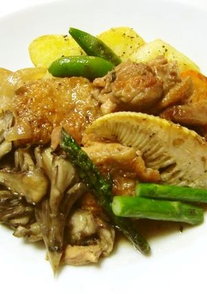 焼き野菜と煮込み鶏-レシピのメイン写真