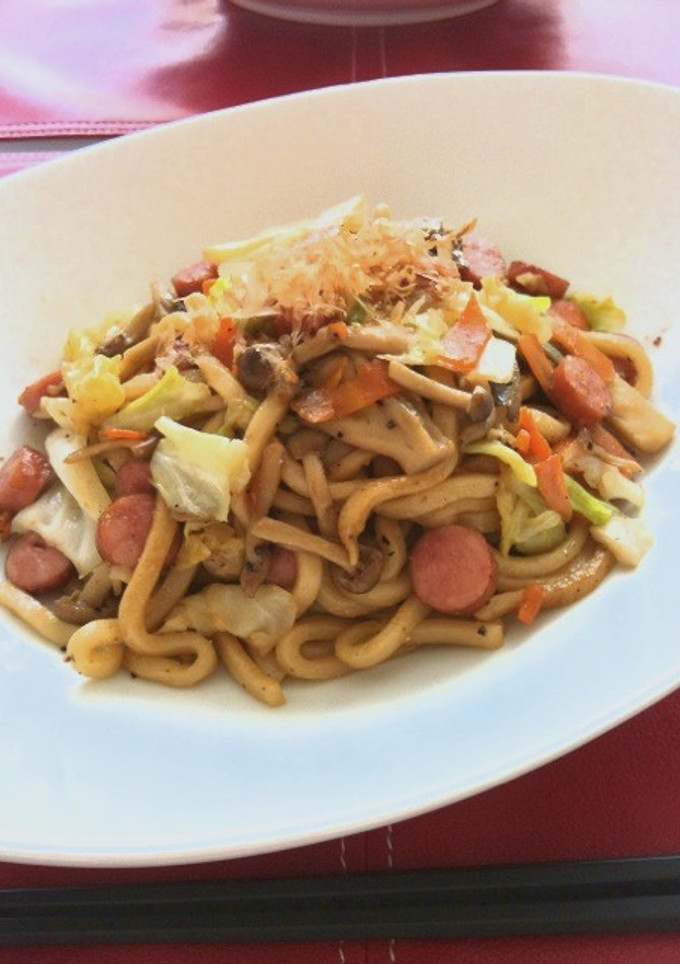 《我が家の定番》朝から！焼うどん-レシピのメイン写真