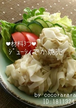 材料3つ簡単★ジューシーでか焼売ヘルシー-レシピのメイン写真