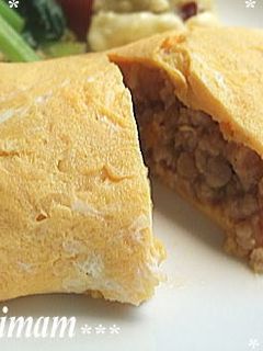 鶏そぼろオムレツ-レシピのメイン写真