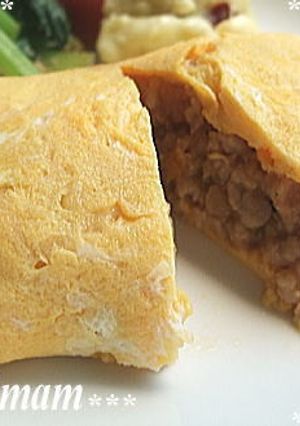 鶏そぼろオムレツ-レシピのメイン写真