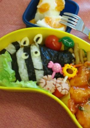 キャラ弁*がおがおぶー！しまうまさん弁当-レシピのメイン写真