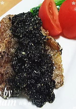 重ね豚肉の黒ゴマソース-レシピのメイン写真