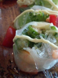キラキラ☆プチプチ海藻麺でヘルシー生春巻-レシピのメイン写真