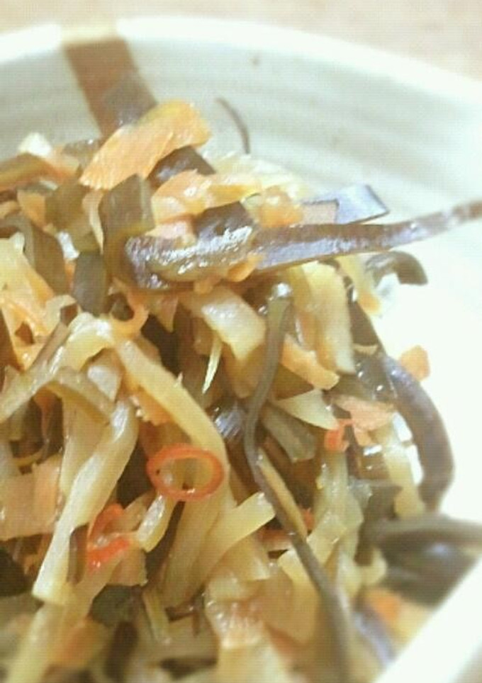 超節約！大根の皮とダシガラ昆布の炒め煮-レシピのメイン写真