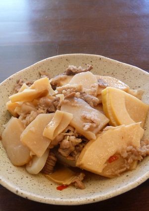 ご飯がすすむ✩筍と牛肉と蒟蒻の旨煮-レシピのメイン写真
