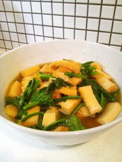 スープまで飲めるほうれん草と厚揚げの煮物-レシピのメイン写真
