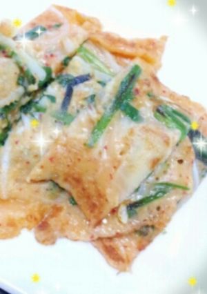 粉っぽくない!!キムチチヂミ☆-レシピのメイン写真