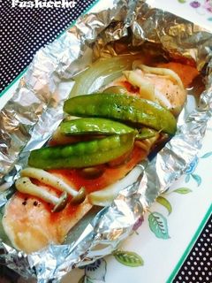 鮭と野菜のホイル蒸し-レシピのメイン写真