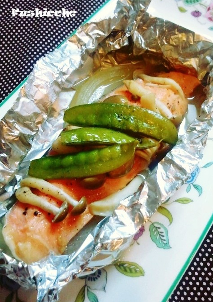 鮭と野菜のホイル蒸し-レシピのメイン写真