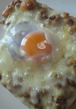 納豆チーズ卵トースト-レシピのメイン写真
