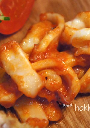 簡単5分　ヤリイカのケチャップ炒め-レシピのメイン写真