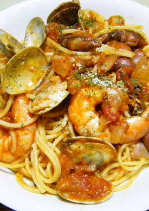 豪華パスタ☆春の魚介のペスカトーレ-レシピのメイン写真