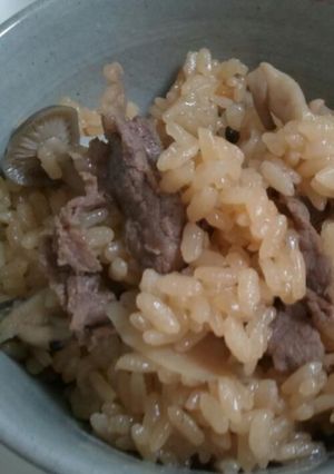 炊飯器で♪牛肉とゴボウの炊き込みごはん-レシピのメイン写真