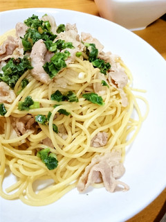 豚肉と長ネギの醤油風味パスタ♪-レシピのメイン写真