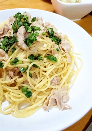 豚肉と長ネギの醤油風味パスタ♪-レシピのメイン写真
